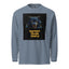 Blue Long T-Shirt Sleeve Protect trans people with wolf 