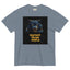 Blue “Protect Trans People” t-shirt with bold wolf and starry sky graphic. Powerful queer streetwear with meaning.