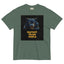 Denim “Protect Trans People” t-shirt with bold wolf and starry sky graphic. Powerful queer streetwear with meaning.