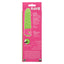 Pink packaging of a RAVE  ripple massager vibrator with green toy on a white background