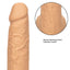 Squirt Stick Toy for T Boys – gender-affirming vibrating prosthetic with Cake Bandit Harness power button details.