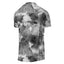 back of black and white storm print cake bandit compression shirt