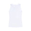 White cotton long racerback binder back view
