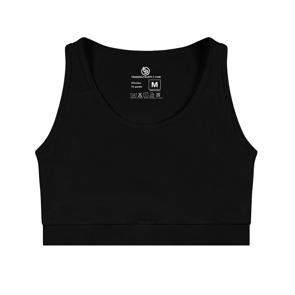 Wonababi Hide Your Chest Binder mouwloze tanktop – los zittende, comfortabele blouse met ronde hals, kleine hals en armsgaten, vrijetijdshemden, zwart, XXL