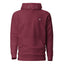 Maroon minimalist tiny tgs logo hoodie