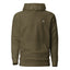 Olive hoodie with a tiny tgs logo