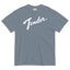 A gray t-shirt with the word 'Tender' written in a cursive white font.