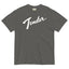A gray t-shirt with the word 'Tender' written in a cursive white font.