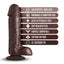 The Movie Star Pleasure Toy , Dildo with details on white background. Gender Affirming adult toy for poc.