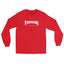 bold fire red thriving while trans long sleeve cozy t-shirt