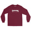 Maroon thriving while trans long sleeve cozy t-shirt