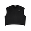 Hunky - Black French Terry Boxy Raw-Cut Muscle Crew