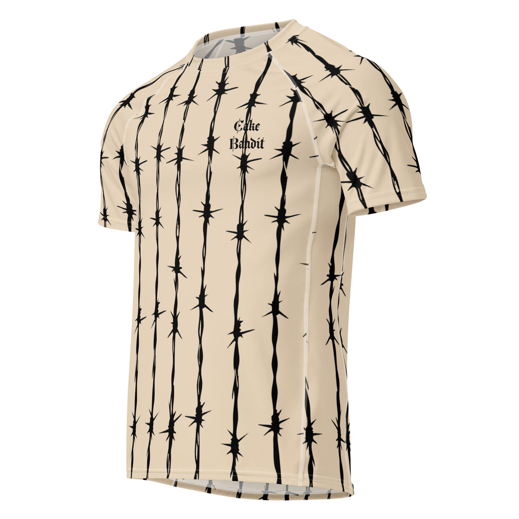 Tan Barbed Wire Rash Guard – Post-Op Compression Shirt | Cake Bandit ...