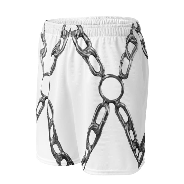 Chain Harness White Shorts