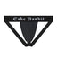 front view of the black cake bandit jockstrap