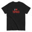 Black I Love TDykes graphic t-shirt on Gildan 5000 blank — trans dyke pride tee by TG Supply, classic fit, binder-friendly