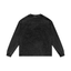 Black Hunky Oversized acid wash long sleeve layered under a tee back view
