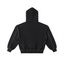 black contrast zip up hoodie back
