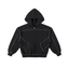black contrast zip up hoodie front