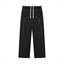 black curved contrast stitch sweatpants front
