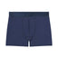 Navy Cake Bandit 3" STP boxer briefs with  a discrete navy on navy brand logo on the waistband and against a white background inside view