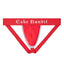 Cake Bandit Sporty jock in red with white contrast piping around the jock cup and white lettering on the red waistband.