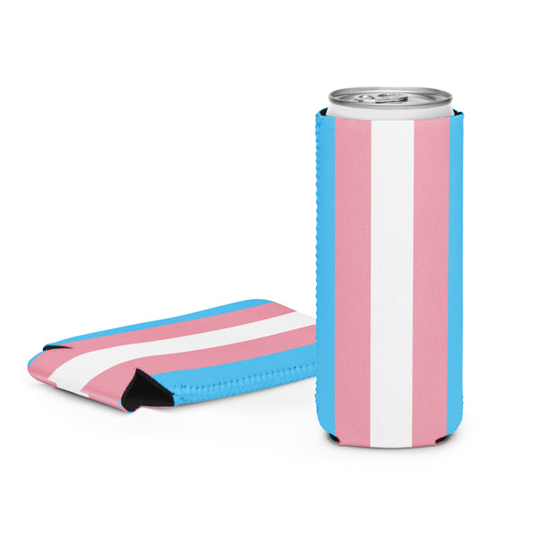 Trans Flag Can Cooler