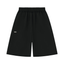 Back of black Hunky raw edge Loose drawstring shorts