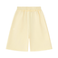 Hunky raw edge 420 gsm loose long shorts  butter cream color back view