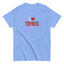 
TG Supply I Heart TDykes tee laid flat — trans dyke identity apparel for trans masculine, nonbinary, and gender expansive people