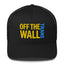 Black off the wall trans white trucker hat