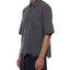 Side view of the Distressed UHaul Button down on a person