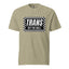 Trans Off the Wall Checkerboard Tee in khaki — garment-dyed heavyweight trans masculine streetwear tee, binder-friendly drop shoulder fit