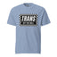 TG Supply Trans Off the Wall checkerboard shirt laid flat — trans pride apparel for trans men, nonbinary, and gender expansive people, sizes S–4XL
