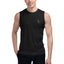 Black otter chest embroidery on sleeveless tank top