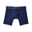 Navy Cake Bandit Monochrome 6" Boxer Brief with subtle logo. Front view laid flat on white background
