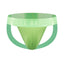 Cake Bandit monochrome neon green cake bandit jock strap front view