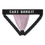A mauve Cake Bandit jockstrap with the brand name across the waistband.