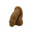 #1 Trans Packer color 4 medium olive brown flesh-colored silicone packer with detailed realistic styling, shown in front bent position.