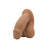 #1 Trans Packer color 3 medium flesh-colored silicone packer with detailed realistic styling, shown in front bent position.
