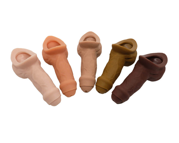 STP Freely Uncut stand to pee packer – realistic 3-in-1 FTM uncut STP made from soft body-safe silicone all 5 shades