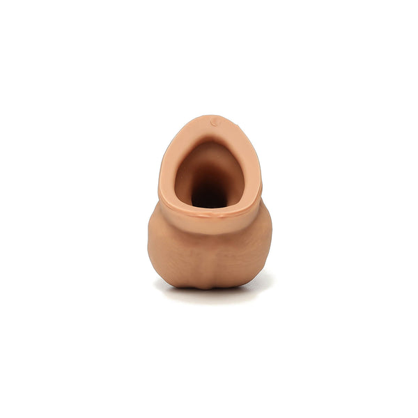 Cup design of STP Freely Uncut packer with ergonomic fit for comfortable stand to pee use