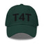 T4T Dad Hat - Black Letters - detail view for trans men and transmasculine people
