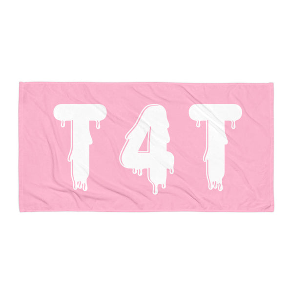 T4T Beach Towel White Letters